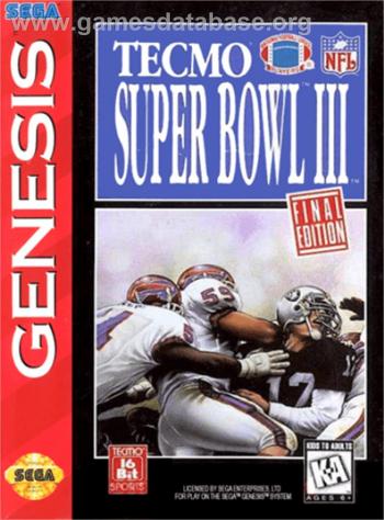 Cover Tecmo Super Bowl III Final Edition for Genesis - Mega Drive
